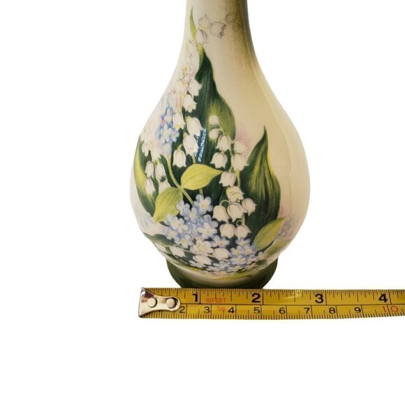 Vintage Small Pottery Lily Of The Valley Bud Vase Handmade In Red Deer - Picture 10 of 10